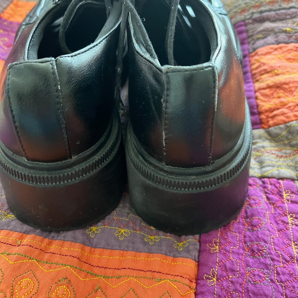 ZARA Women's Black Lug Sole Goth, Indie Sleaze Platform Size 7.5 (38) - Picture 4 of 6